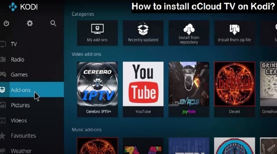 How to Install cCloud TV Addon on Kodi?