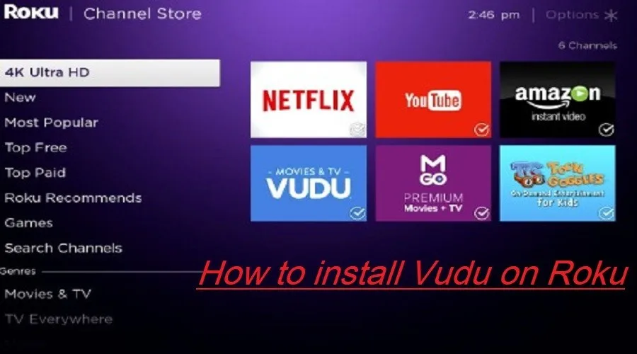 Vudu on Roku Vudu on Roku