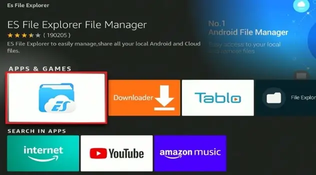 ES File Explorer on FireStick