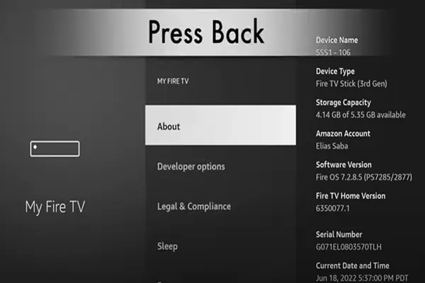 Press Back